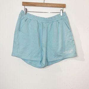 Old navy “east coast run club” so comfy terry 3” inseam ceramic blue shorts